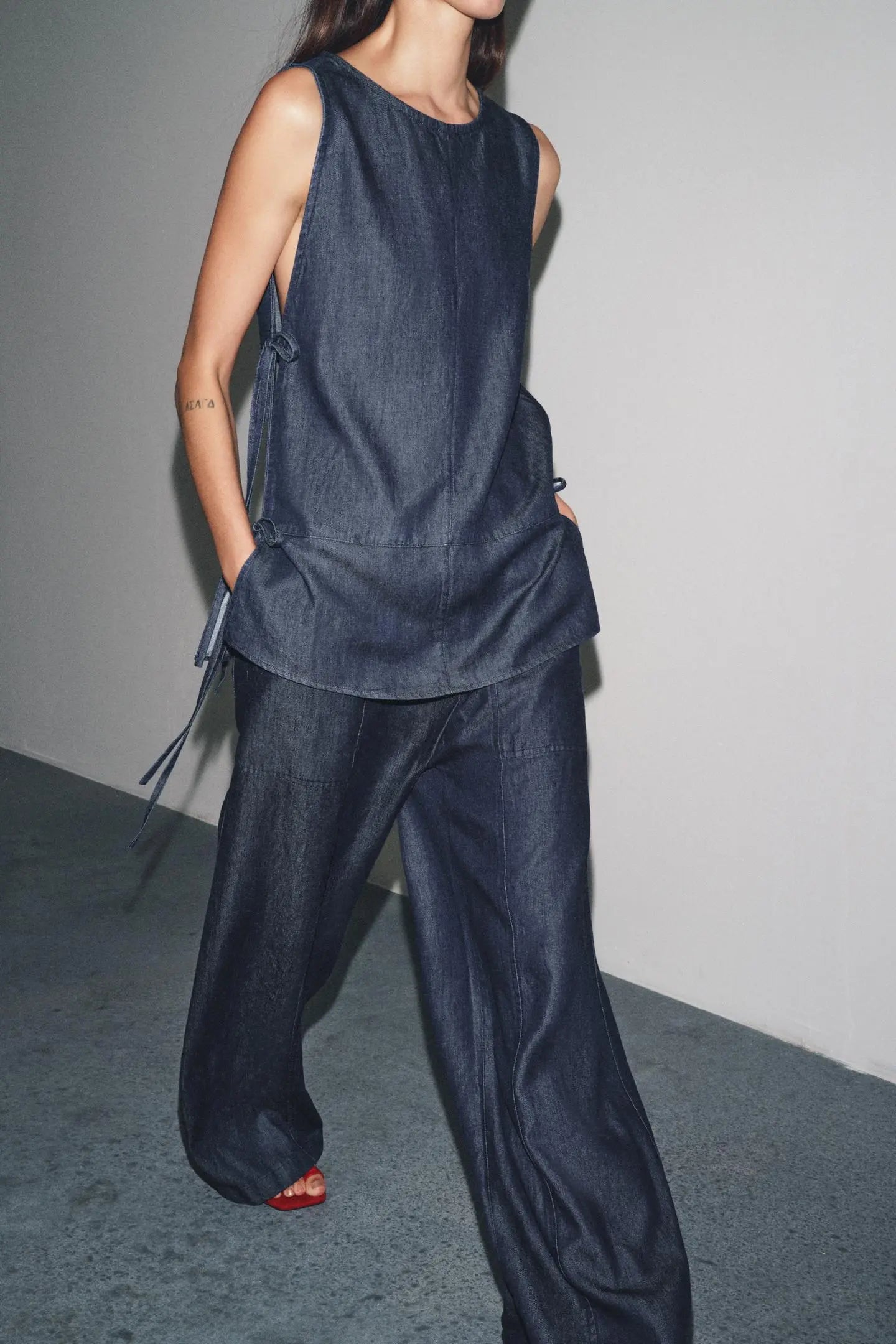 CROSSOVER DENIM TROUSERS TROUSERS