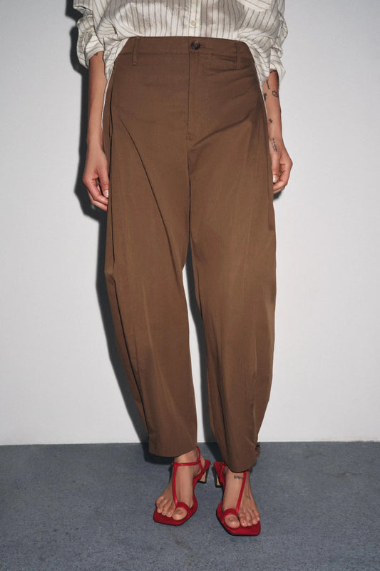 DARTED TROUSERS WITH BELT LOOPS TROUSERS