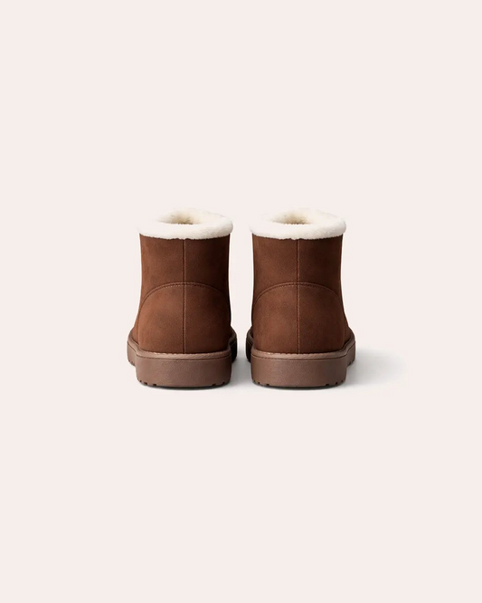 Warm Cotton Flat Ankle Boots Peashe