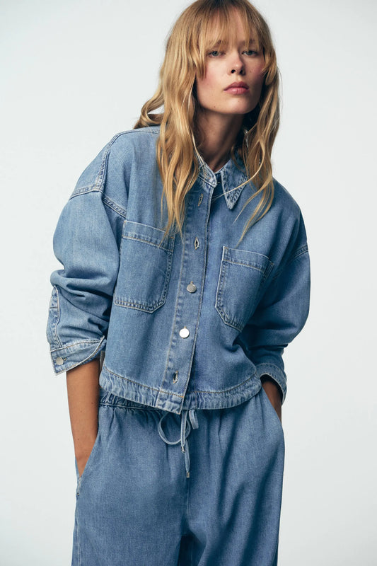 SHORT DENIM SHIRT SHIRTS