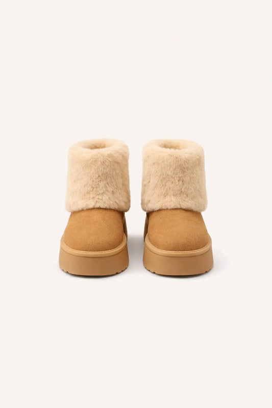 Nordic Faux-Fur Platform Boots Peashe