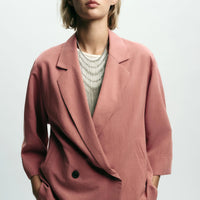 FRENCH SLEEVE DOUBLE-BREASTED BLAZER BLAZERS